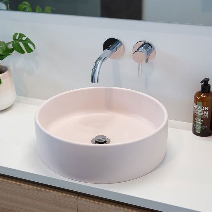 Pink Concrete Sink Round Concrete Basin