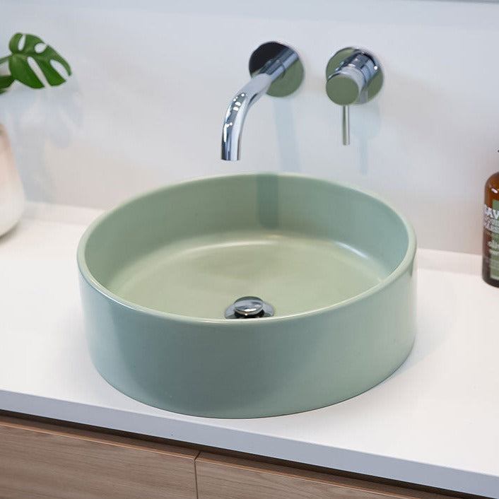 Green Concrete Sink Round Concrete Basin