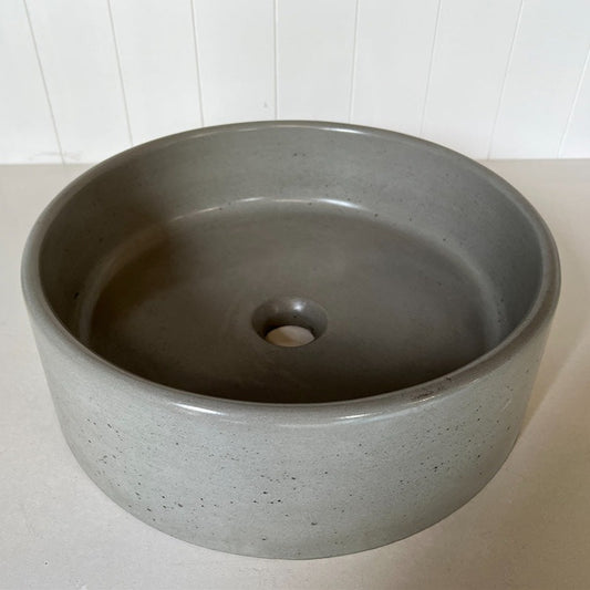 Grey Concrete Sink Round Concrete Basin